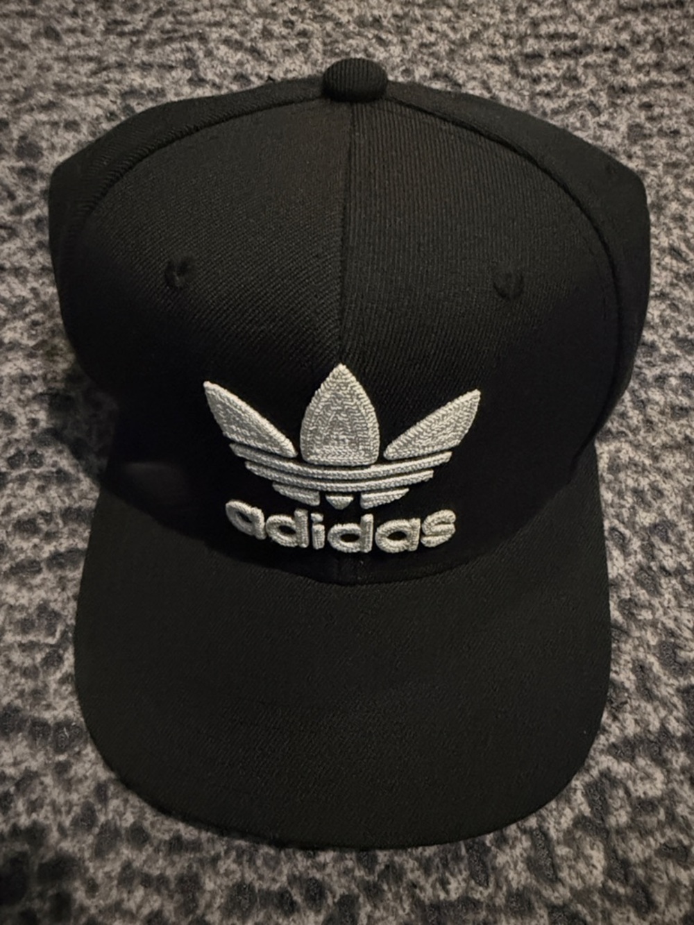 adidas Black Cap with White Trefoil Patch